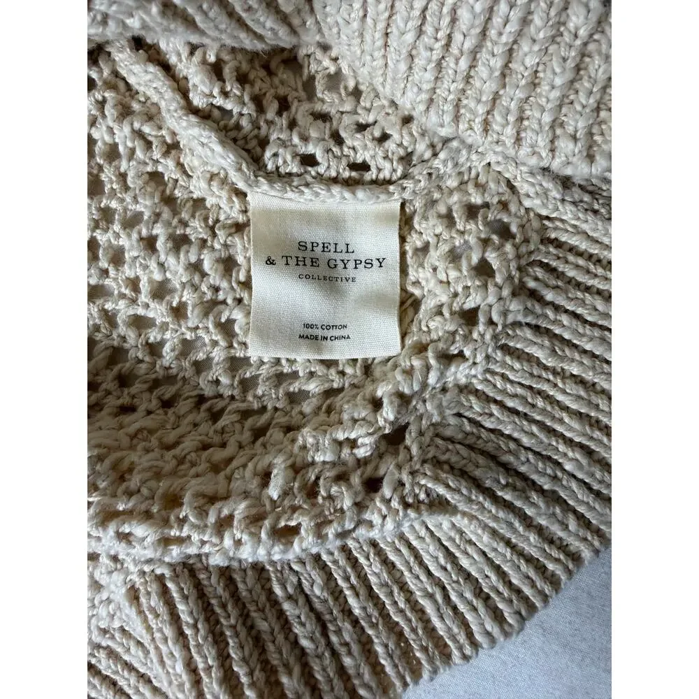 Spell & The Gypsy Kelani Cable Jumper / Sweater Size Medium  NWT